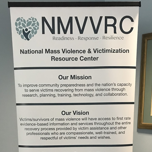 The National Mass Violence and Victimization Resource Center Stakeholders group spent a very productive weekend together in November working to define long term needs of survivors of mass violence.